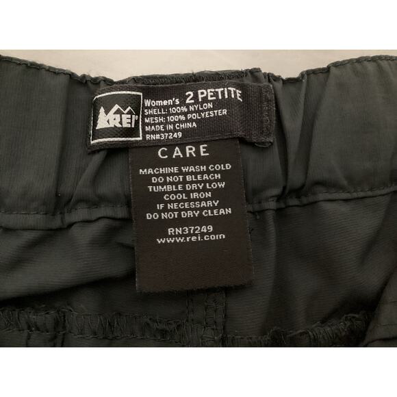 REI women’s convertible hiking gray pants size 2 petite - Picture 6 of 7